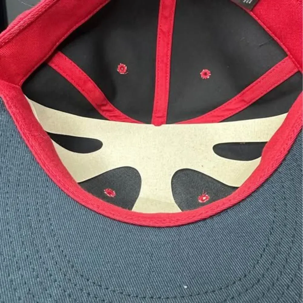 Air Jordan Jumpman Fitted Hat 7 3/8 Red Black Raised Logo Original Stickers